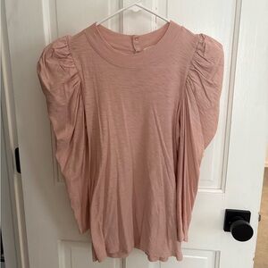 Nation LTD Pink Puffy Sleeve Women's Top- size S